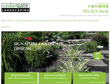 Tablet Screenshot of cedargatelandscaping.com